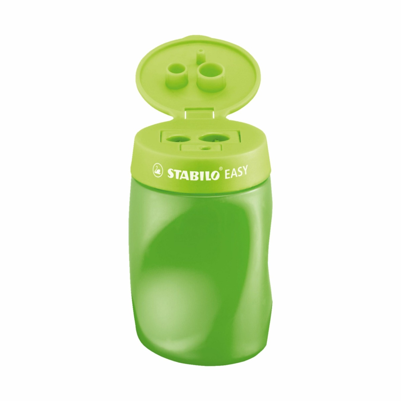 STABILO EASYsharpener Dosen-Spitzer für Rechtshänder 3 in 1 grün detail