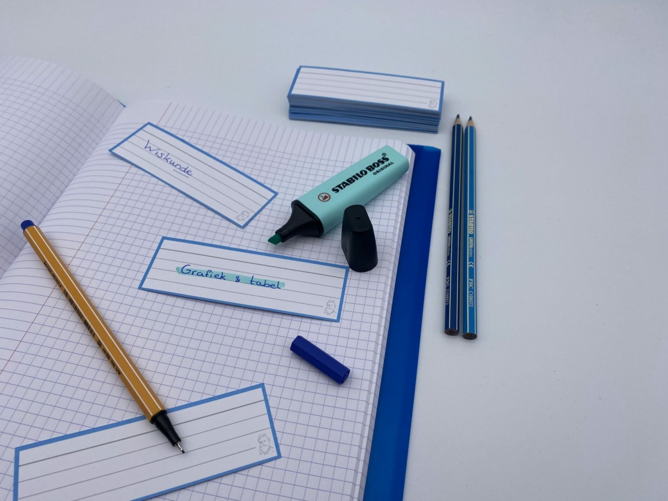 Farbkodierung mit Flashcards Blau