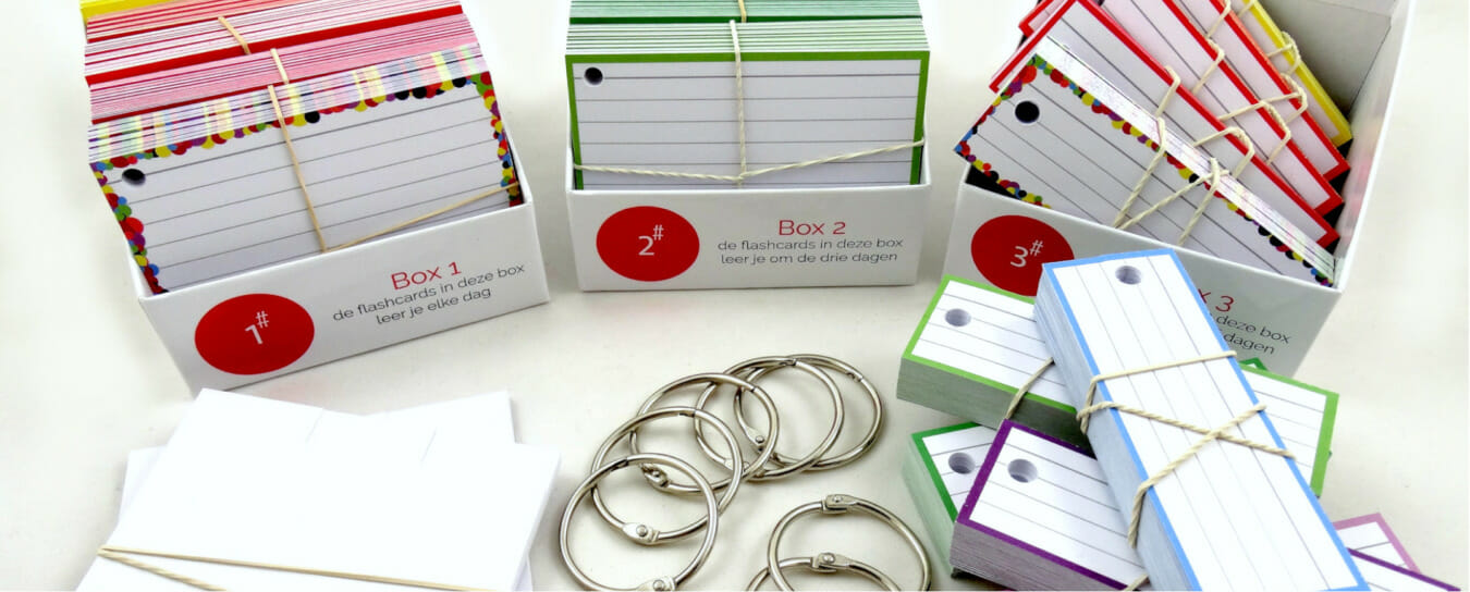 Leitner Flashcards Prüfungspaket 1000 Flashcards mit boxen-banner