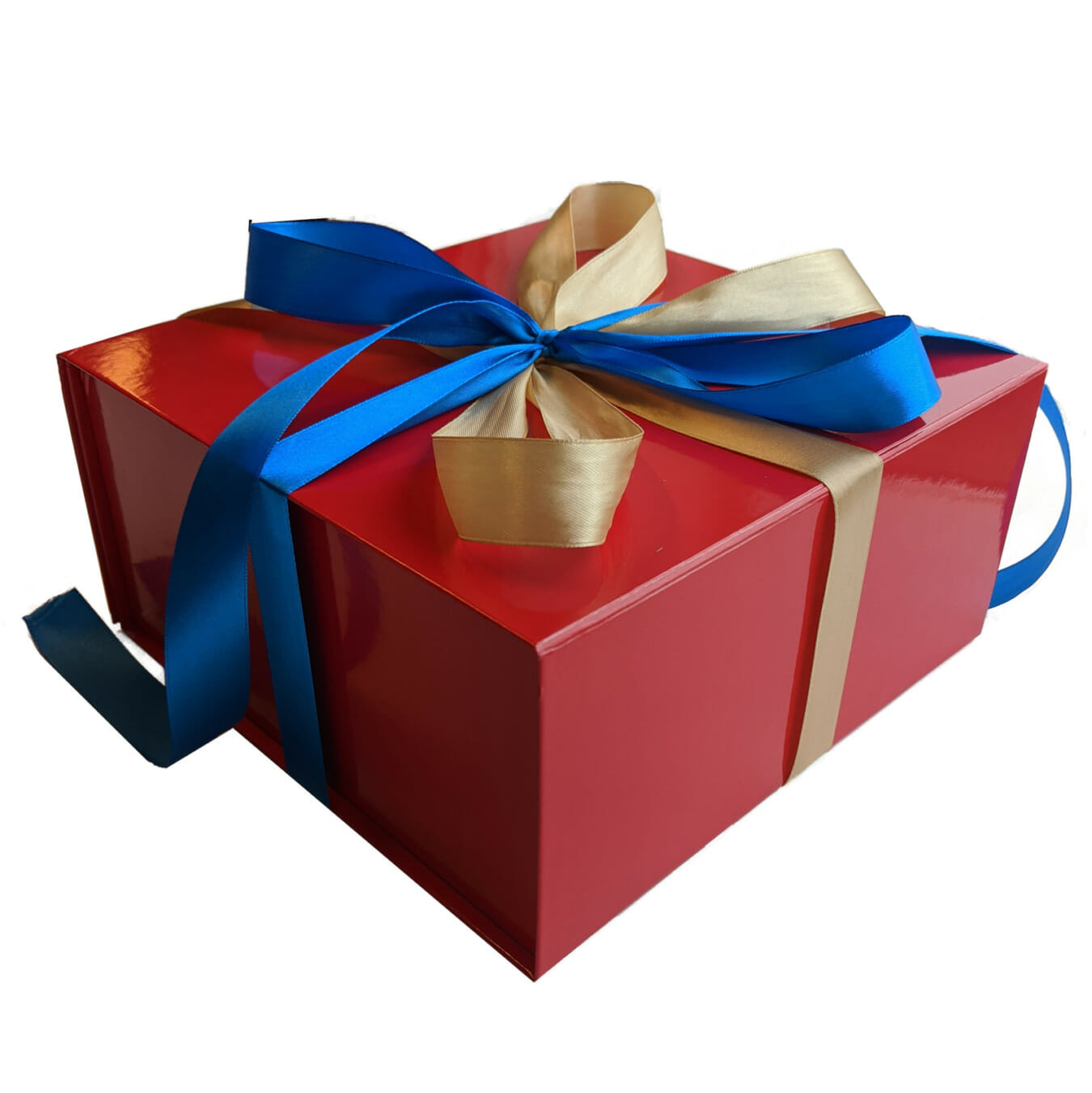 Geschenkschachtel rot blau gold edel