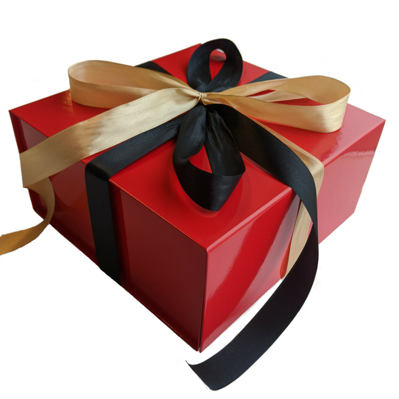 Rote Geschenkschachtel groß mit Schleife