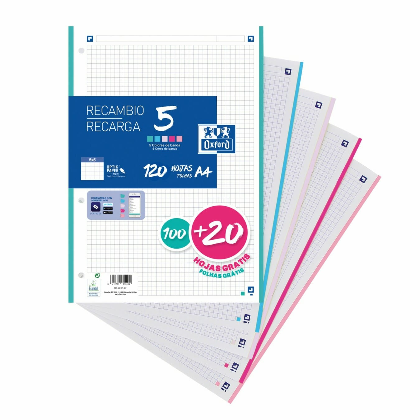 Lernzettel mit farbigem Rand