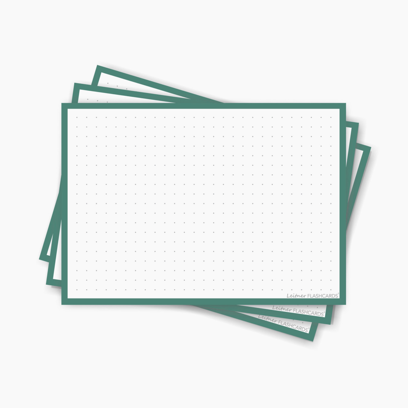 Leitner Flashcards Karteikarten A6 Dotted Efeugrün