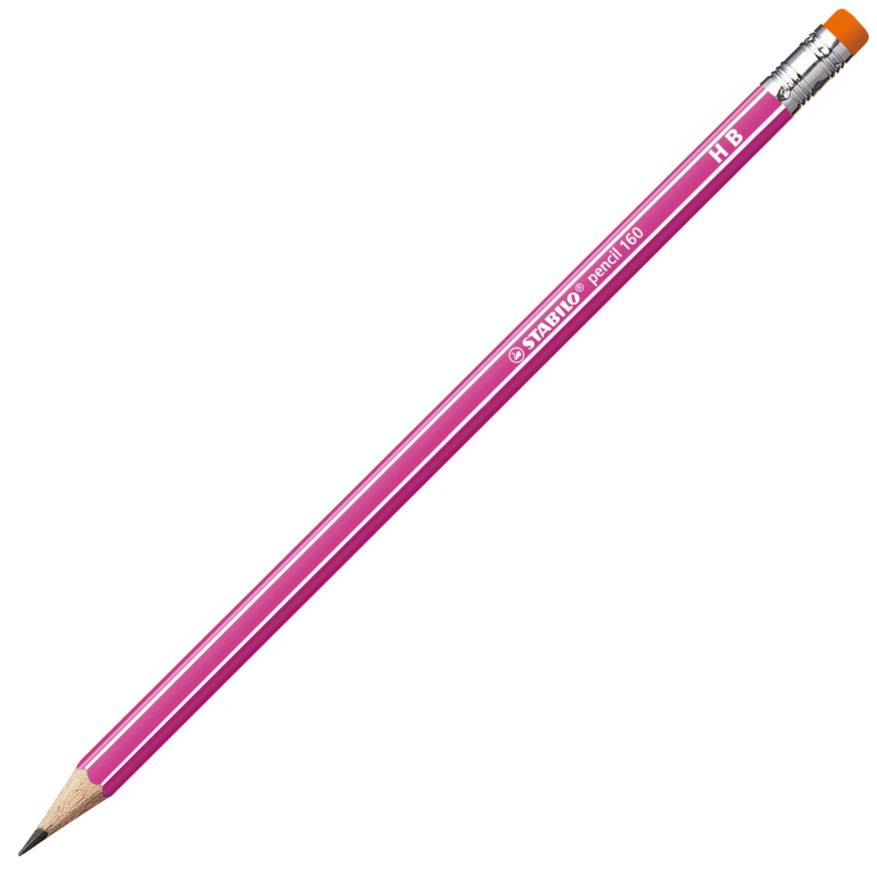 STABILO Pencil 160 Bleistift HB mit Radiergummi Pink
