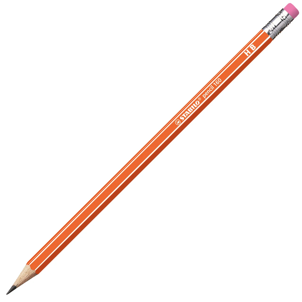 STABILO Pencil 160 Bleistift HB mit Radiergummi Orange