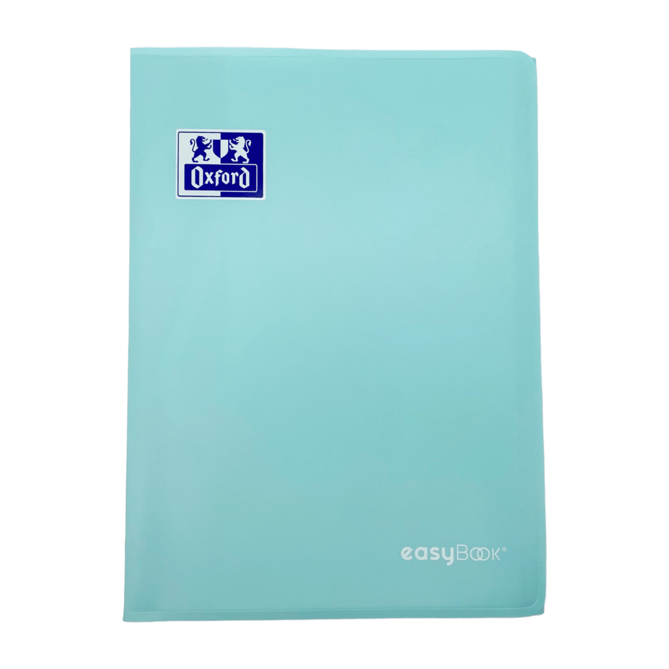 Dickes Schulheft mit integrierter Mappe Pastell Blau A4
