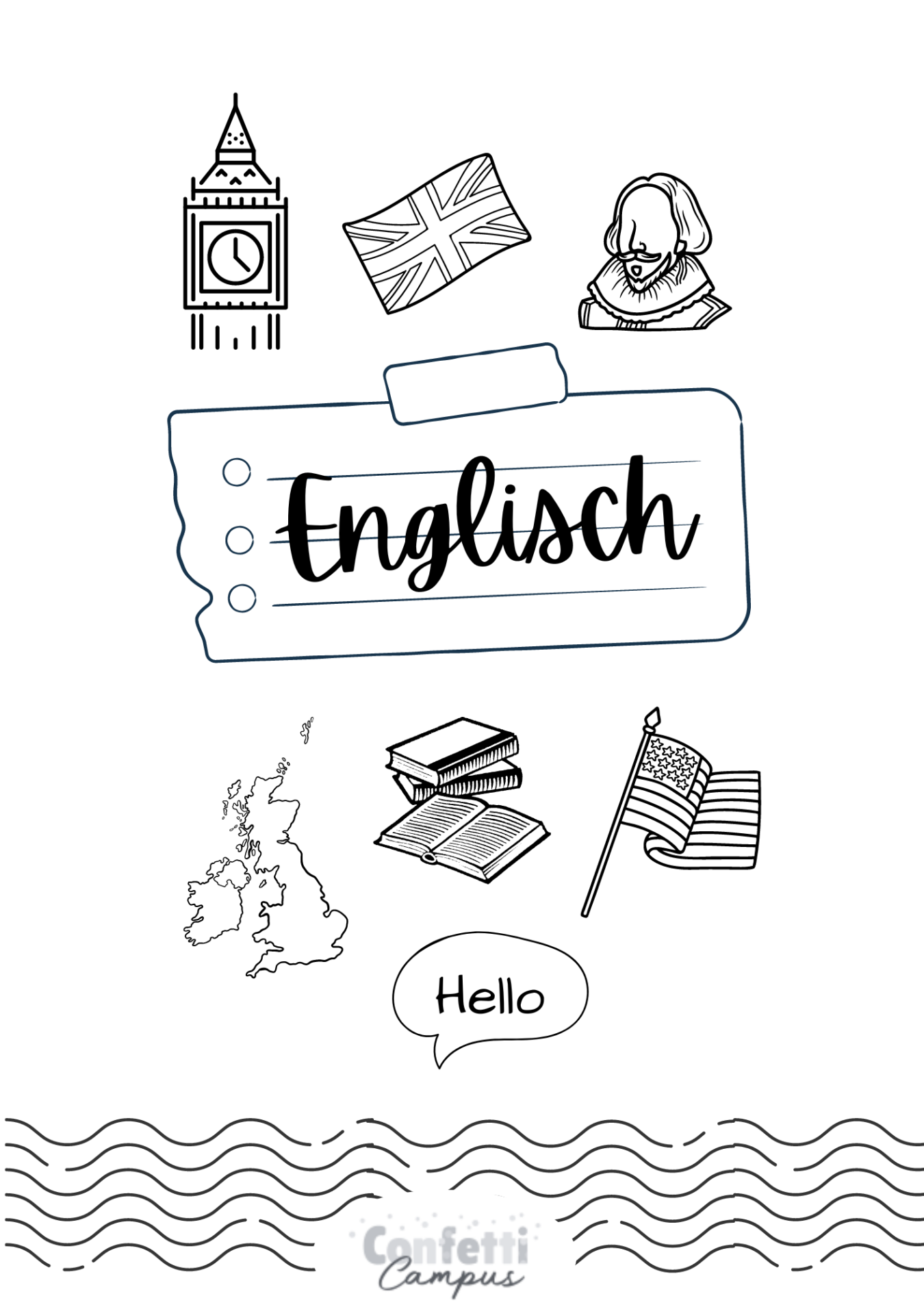 Titelblatt Englisch gestalten