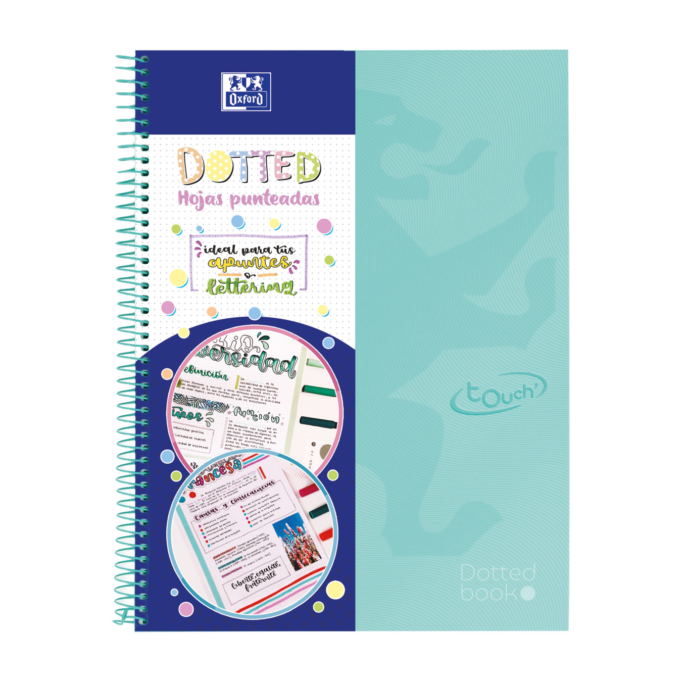 OXFORD punktkarierter Hardcover Block A4 Dotted Ice Mint