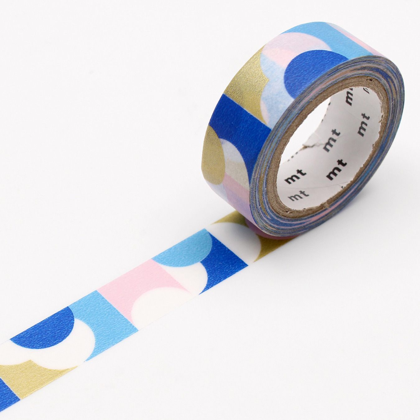 mt Washi Tape Halbkreise Pink-Blau