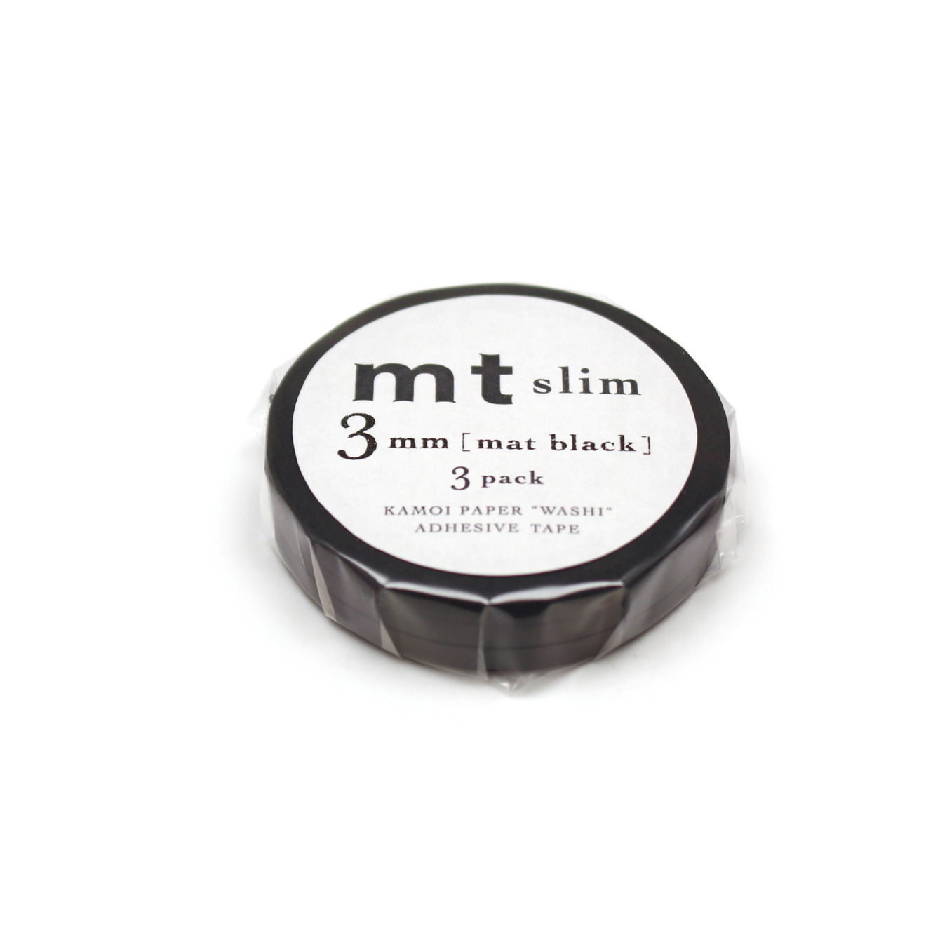 mt Washi Tape Extra-schmal Schwarz (3 Stück)