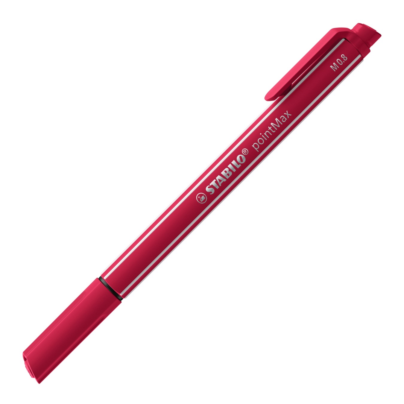 STABILO pointMax 0.8 dünner Filzstift Einzelstift Dunkelrot