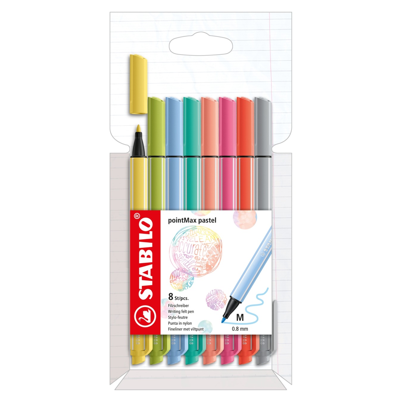 STABILO pointMax Filzschreiber 8er Pack Pastell