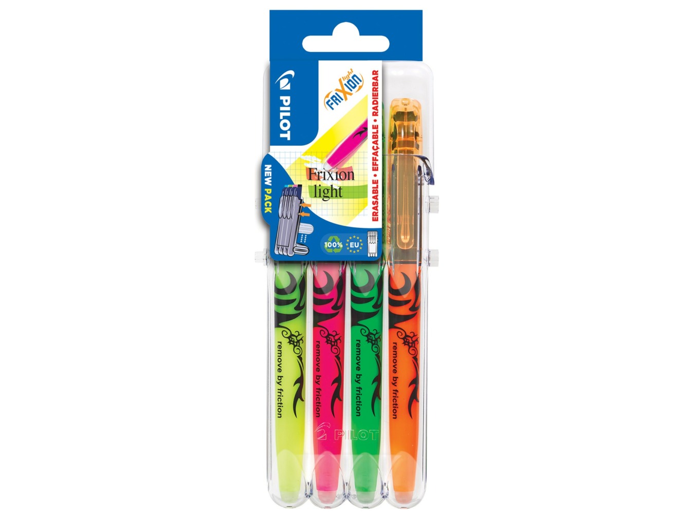 PILOT FriXion radierbarer Textmarker 4er Set Neon