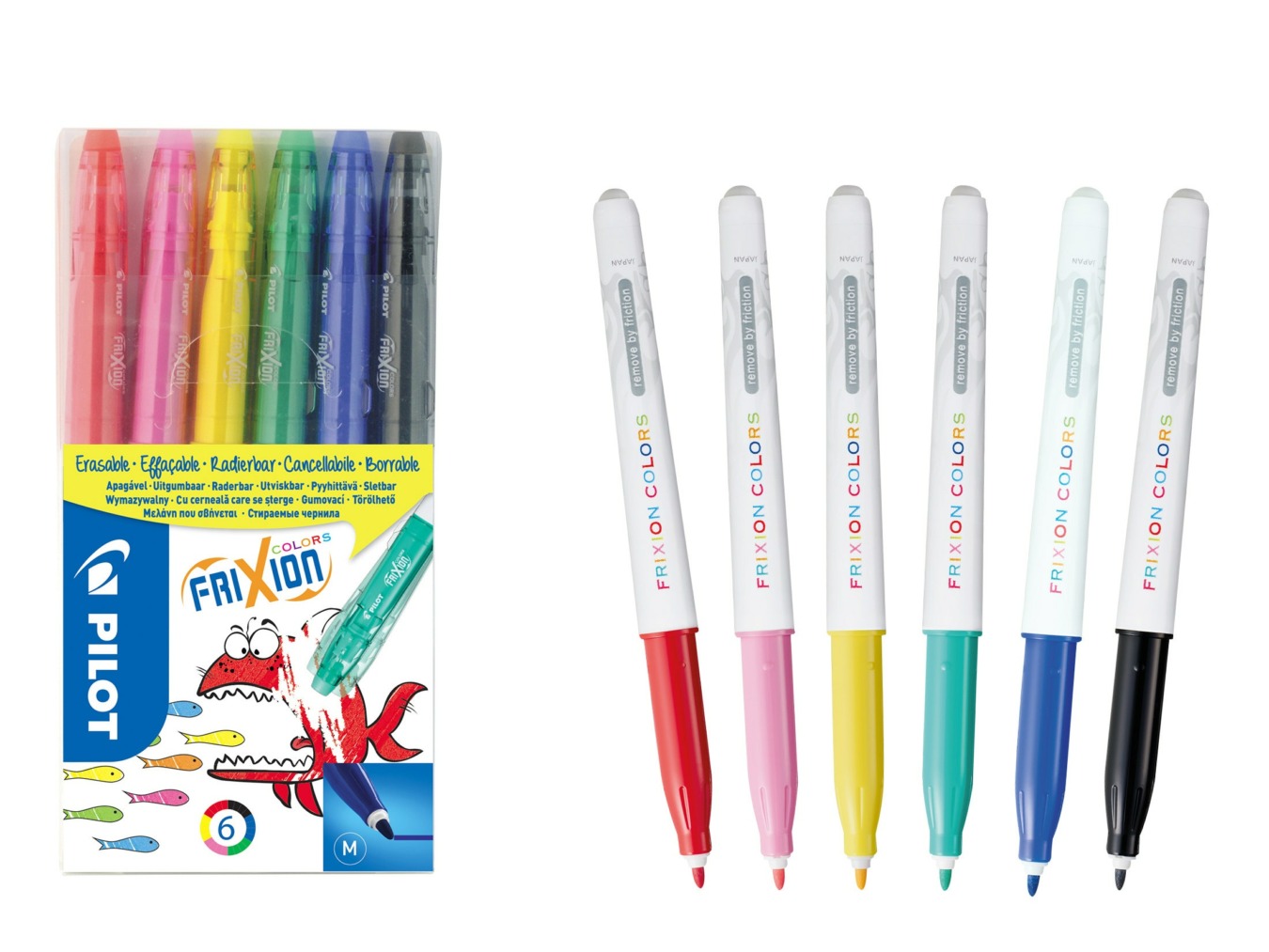 PILOT FriXion Colors radierbare Filzstifte 6er Pack