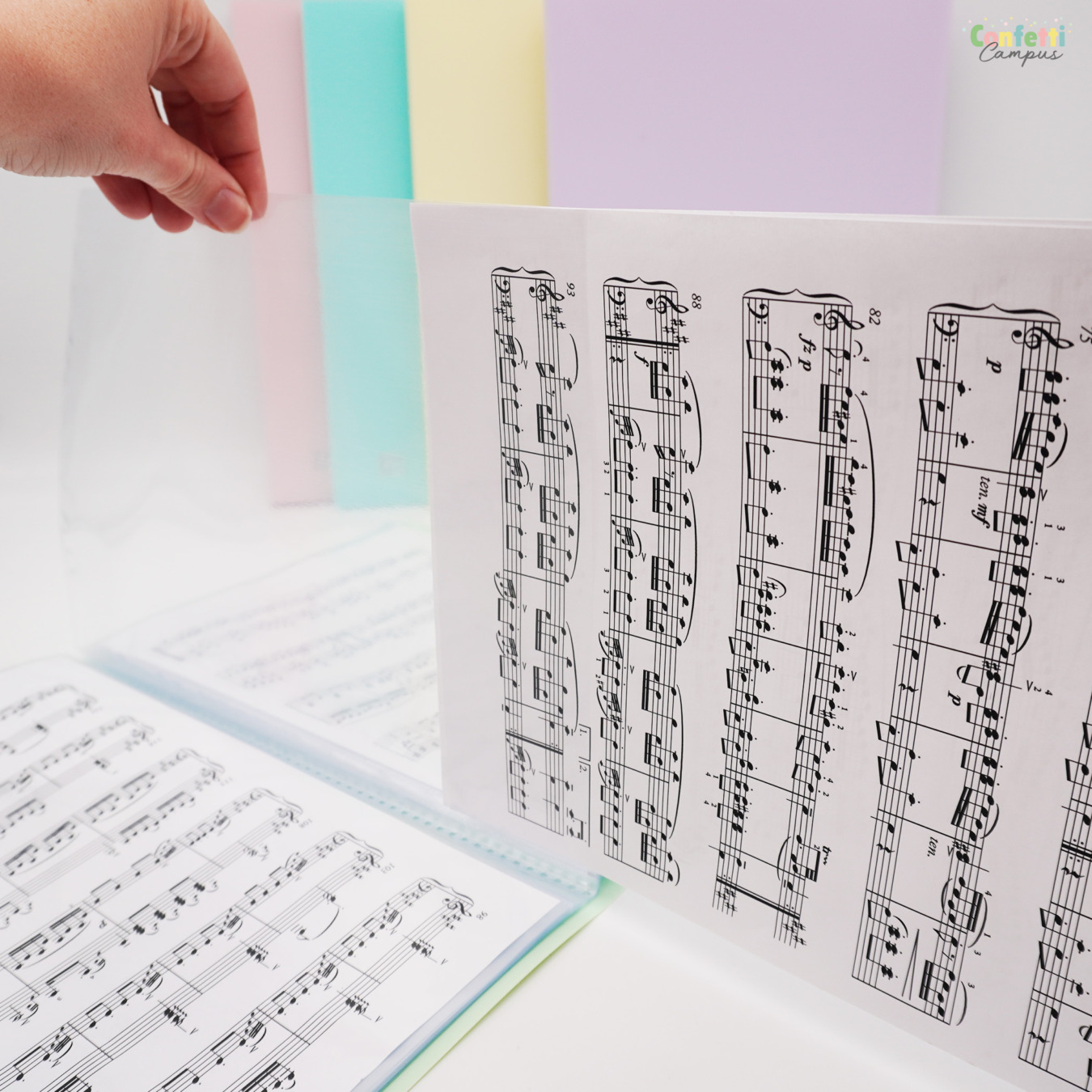 Musiknoten aufbewahren