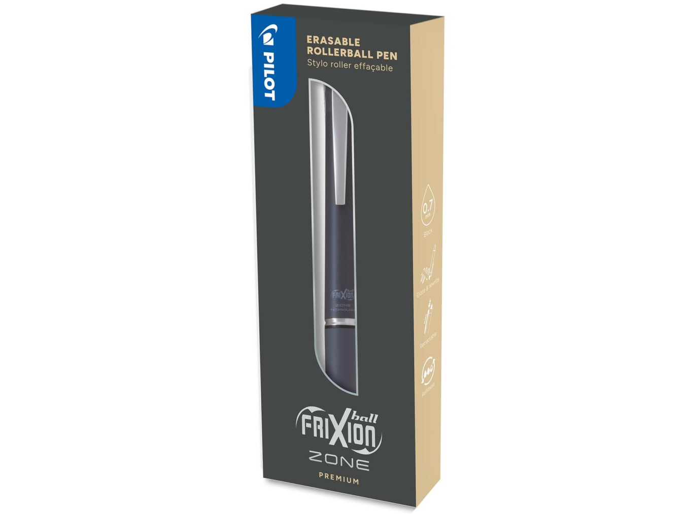 PILOT FriXion Zone radierbarer Kugelschreiber Deluxe Grau
