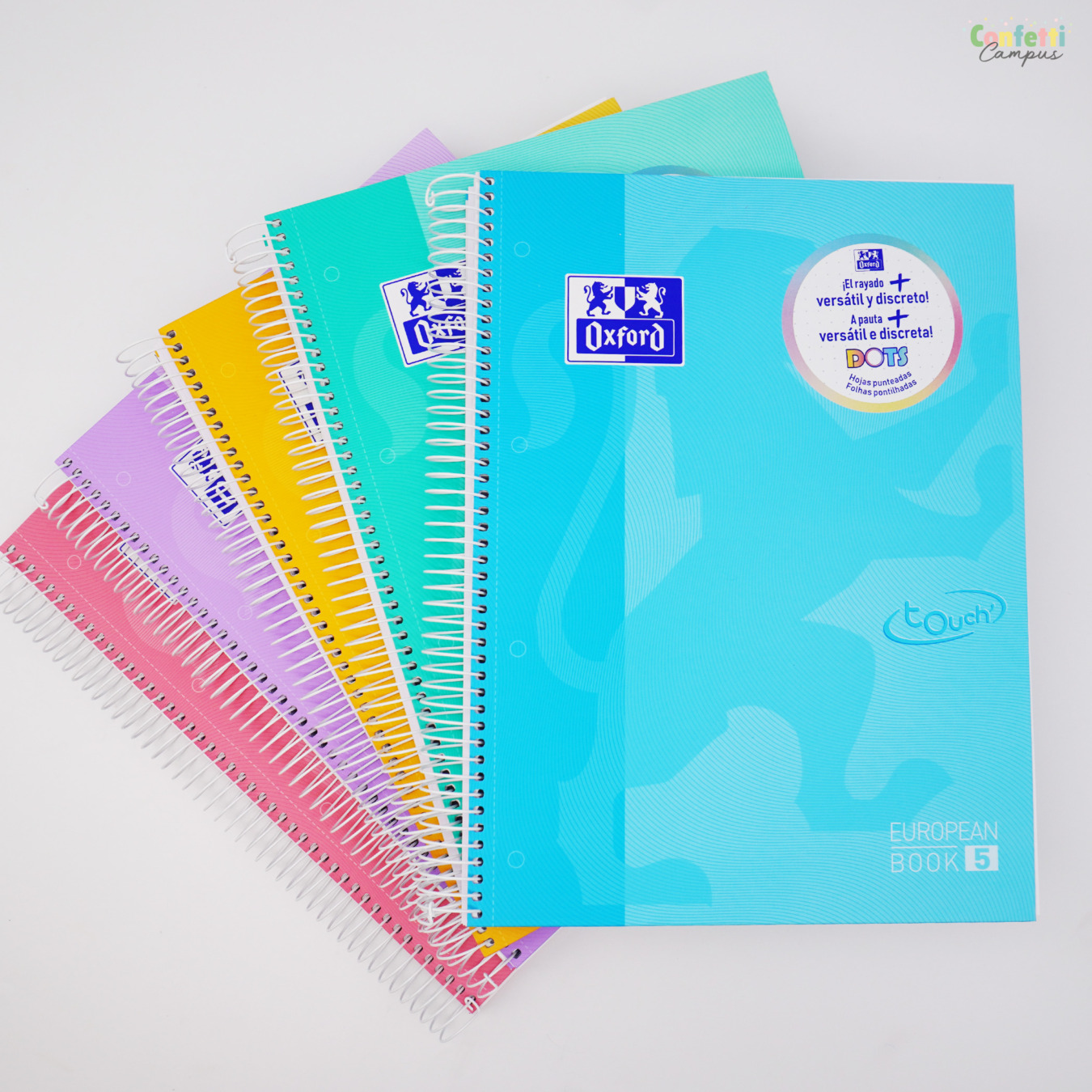 Hardcover Collegeblock Punktkariert Pastell