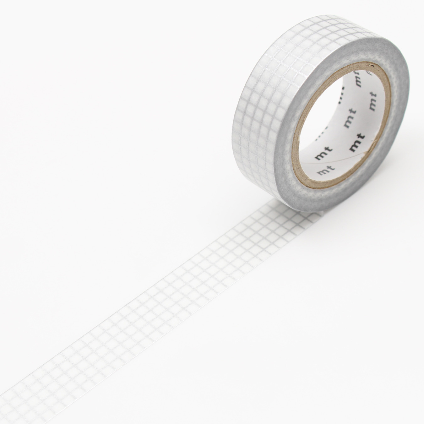 mt Washi Tape Kariert Silber