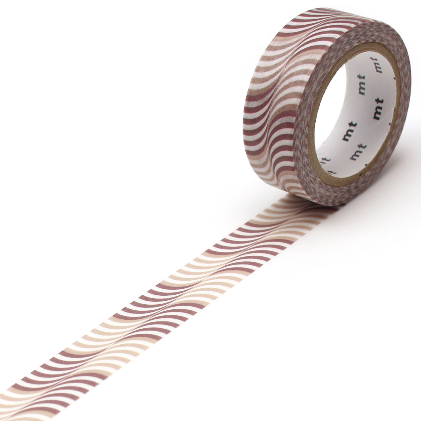 mt Washi Tape Wave Stripe Braun