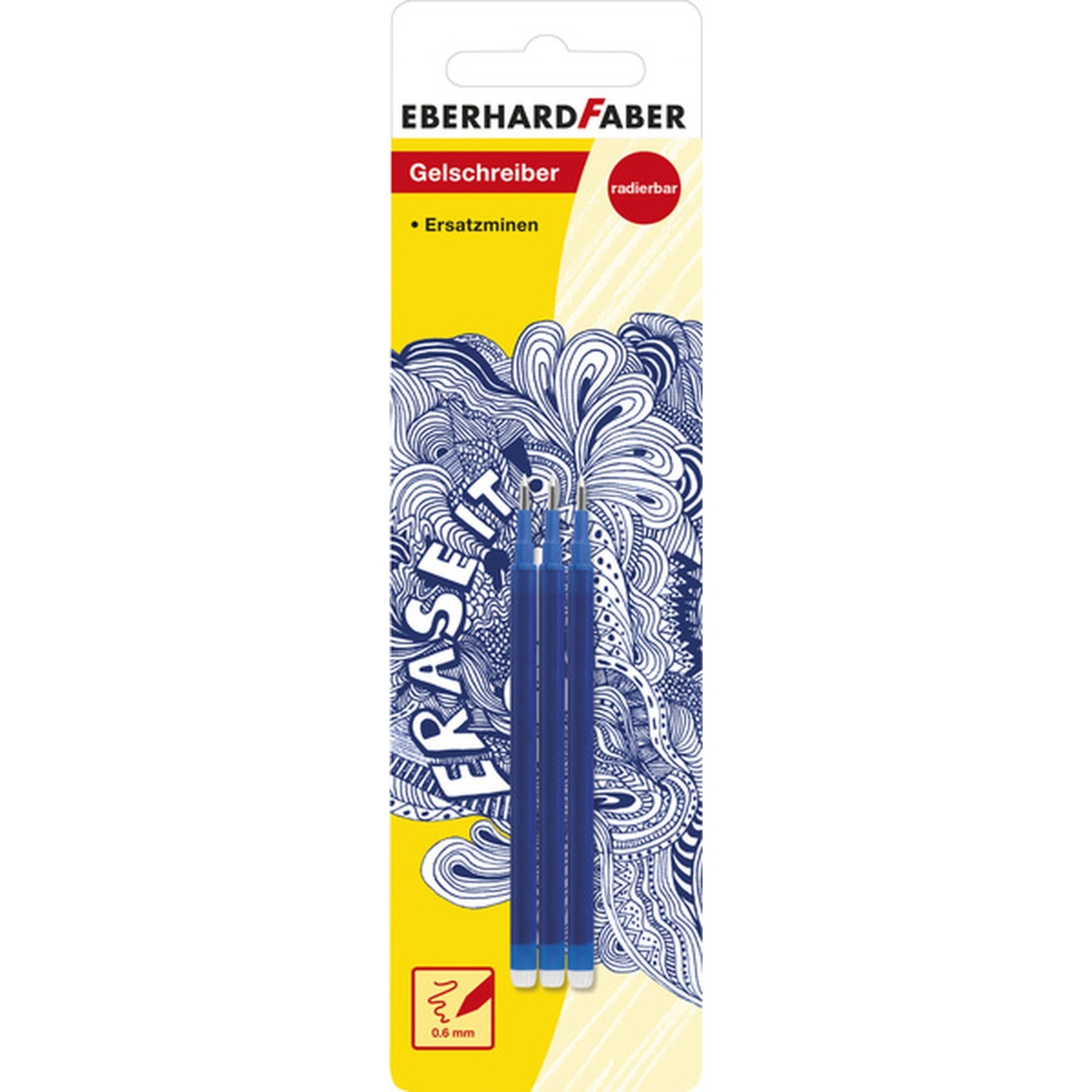 Eberhard Faber Minen für Erase it! radierbare Stifte Blau