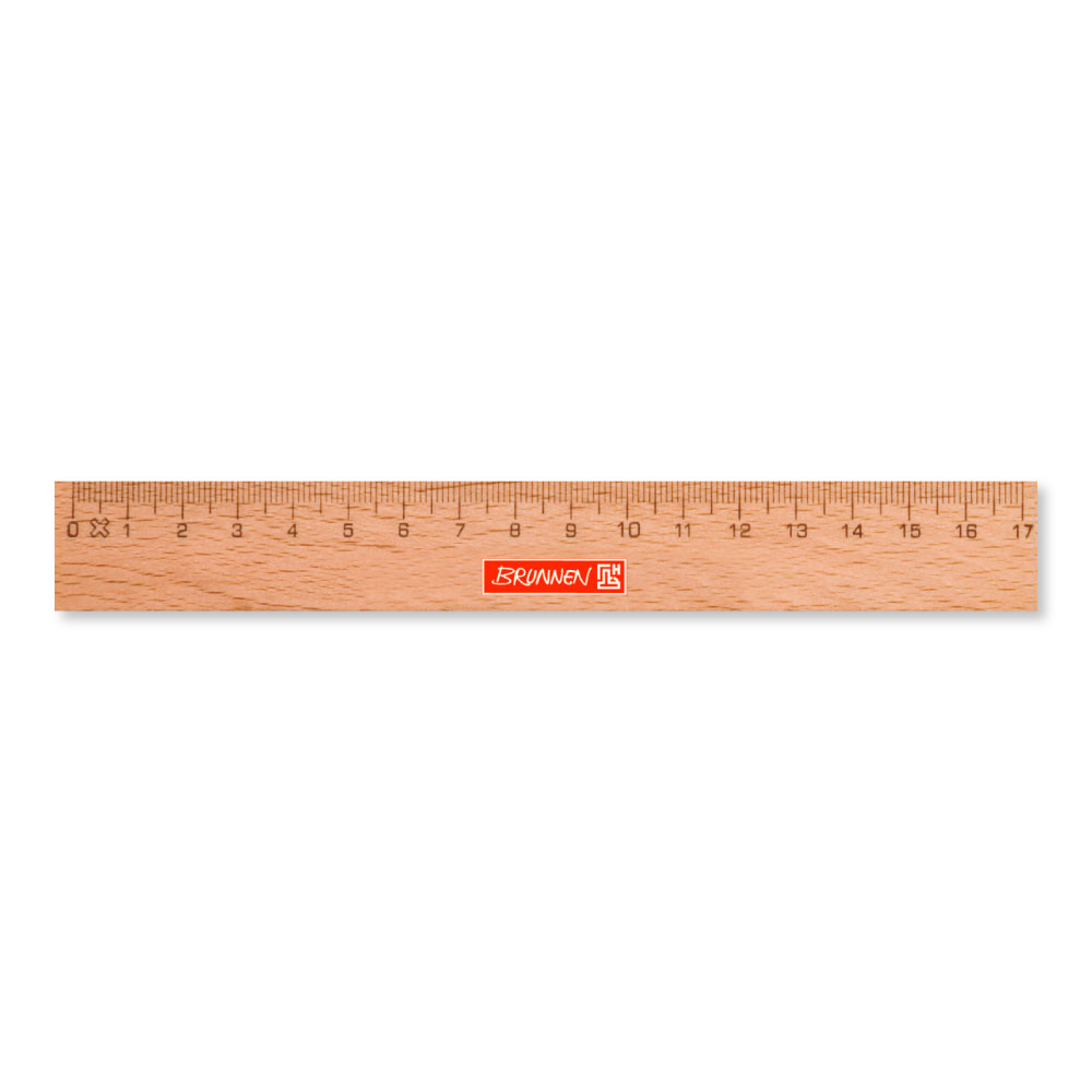 BRUNNEN Lineal 17cm Holz