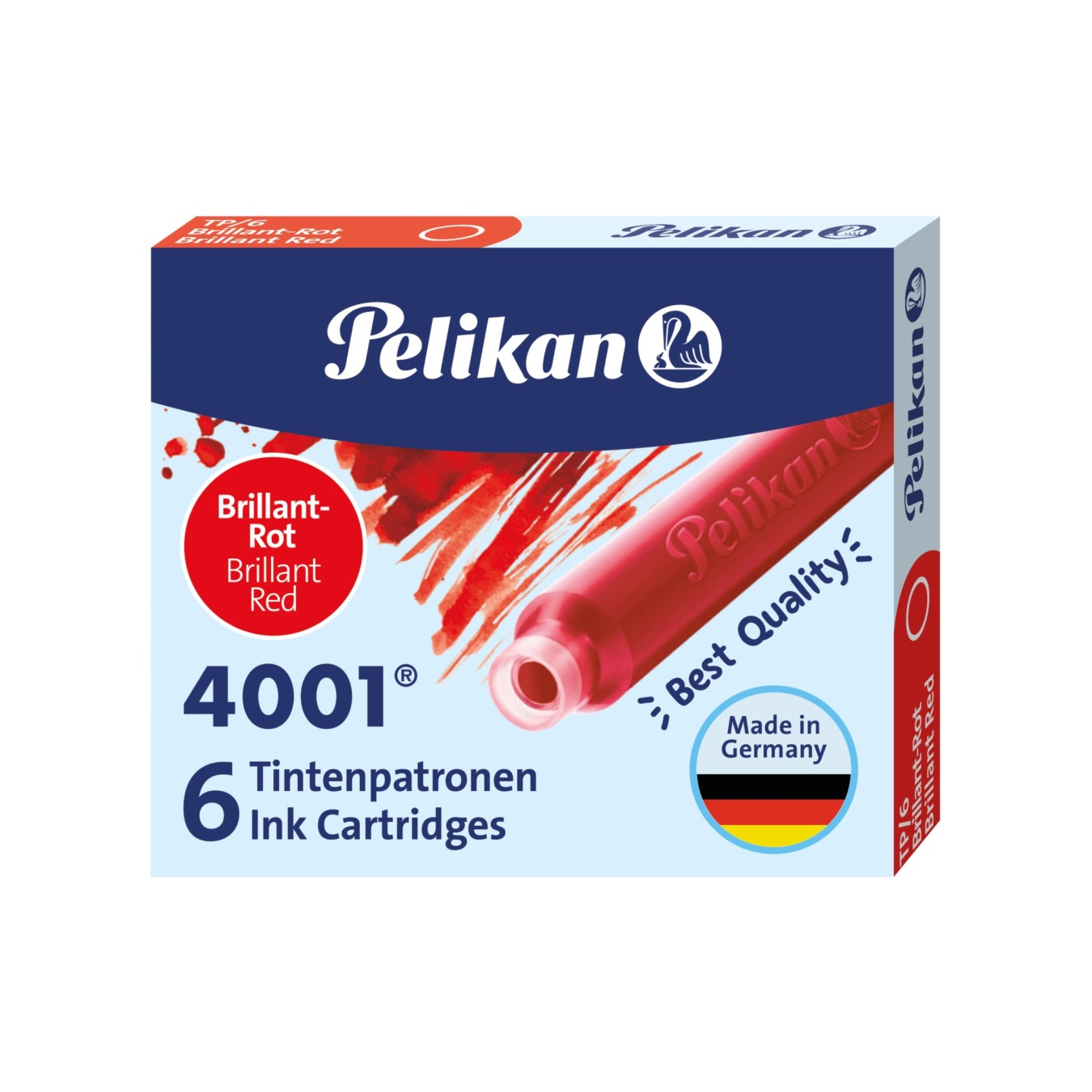 PELIKAN Bunte Tintenpatronen für Füller Rot