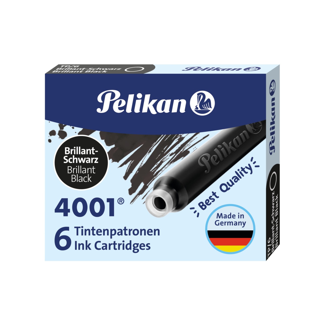 PELIKAN Bunte Tintenpatronen für Füller Schwarz