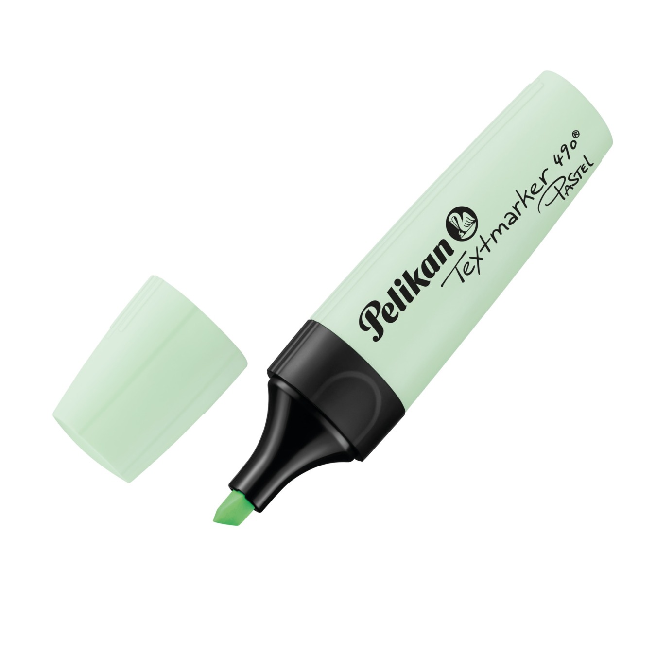 grüner textmarker pelikan pastell