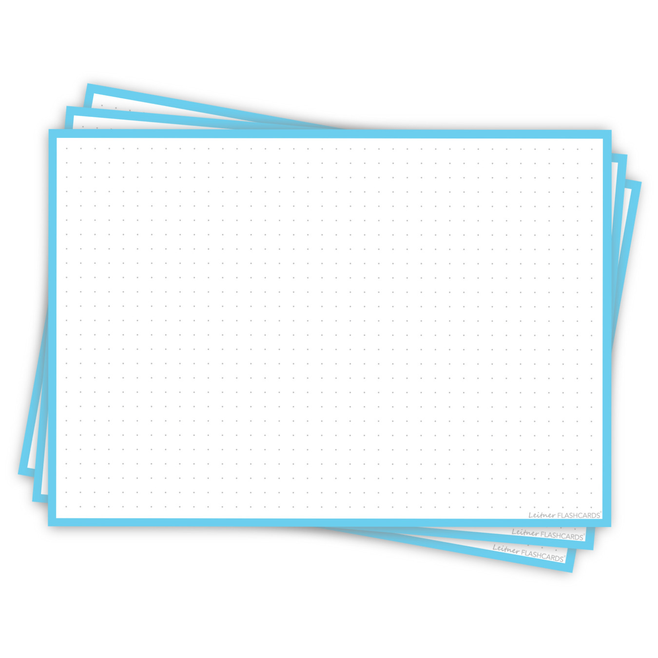 Hellblaue Karteikarten A5 Blau Punktkariert