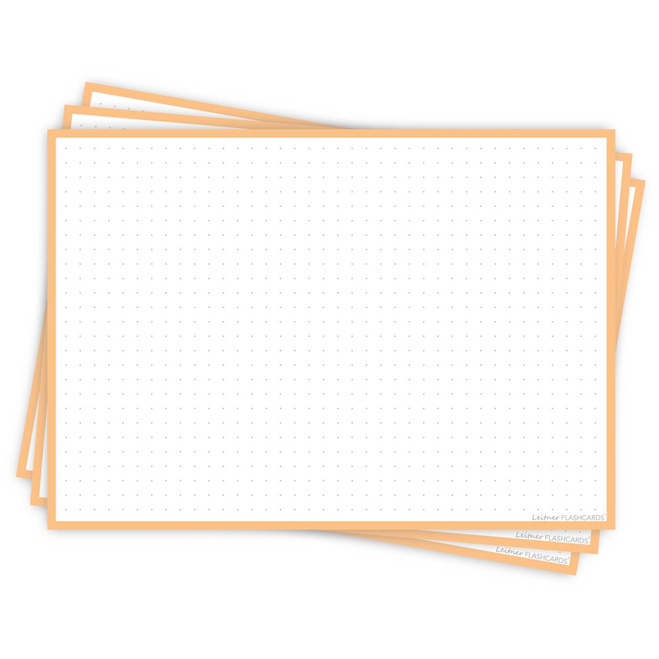 A5 Karteikarten Orange Punktkariert