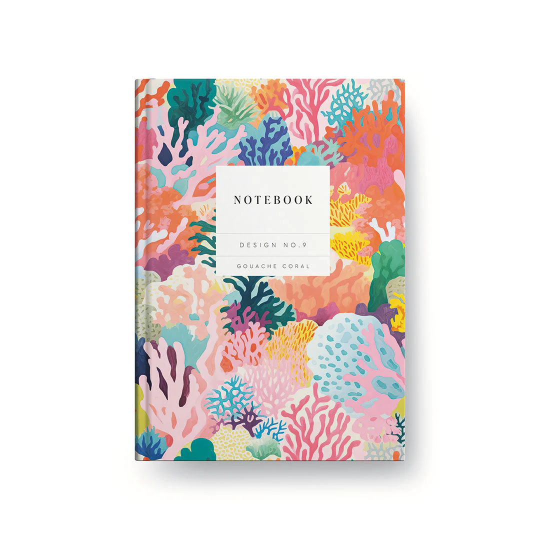 OHH DEER Hardcover Notizbuch Liniert Korallen