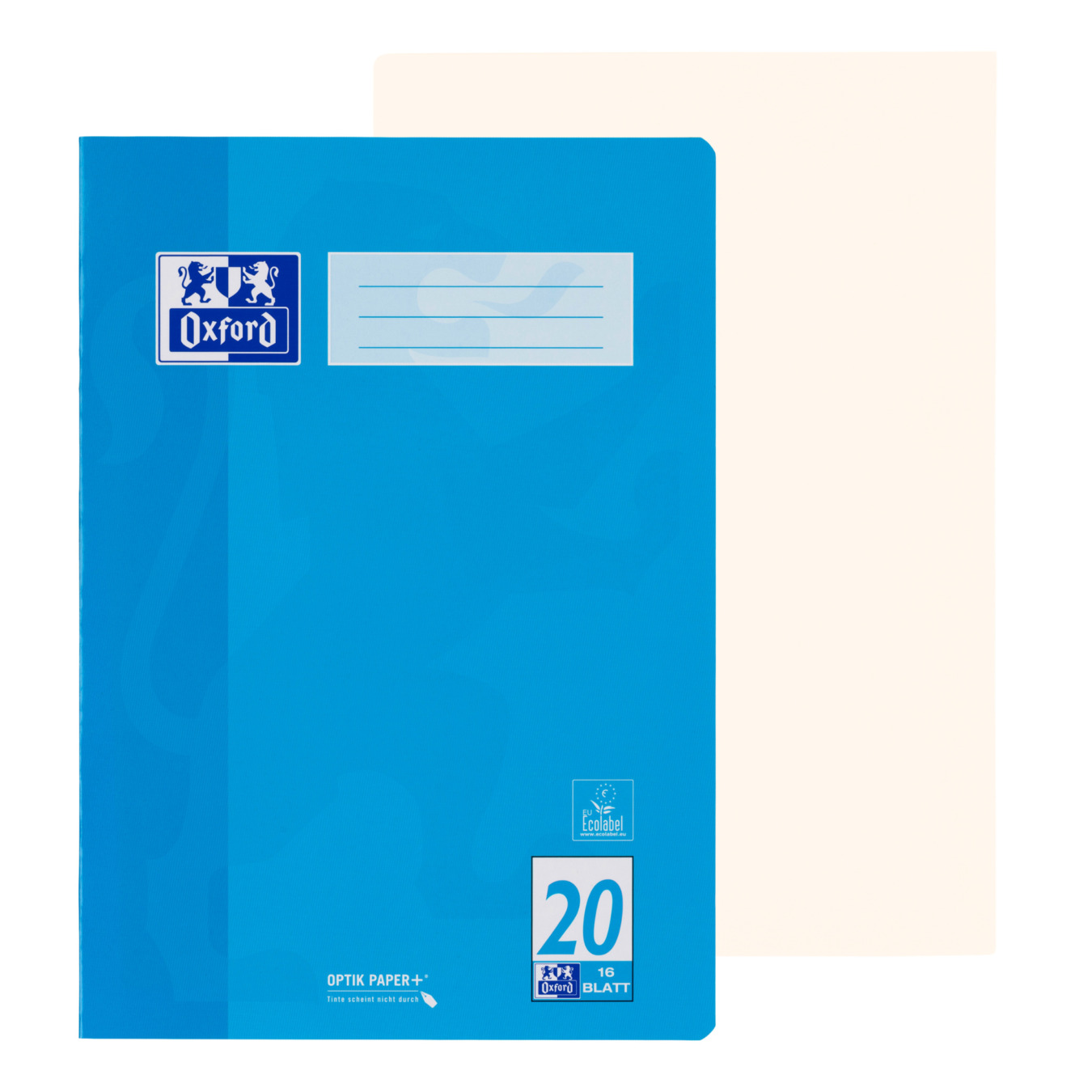 OXFORD Schulheft A4 Blanko Blau