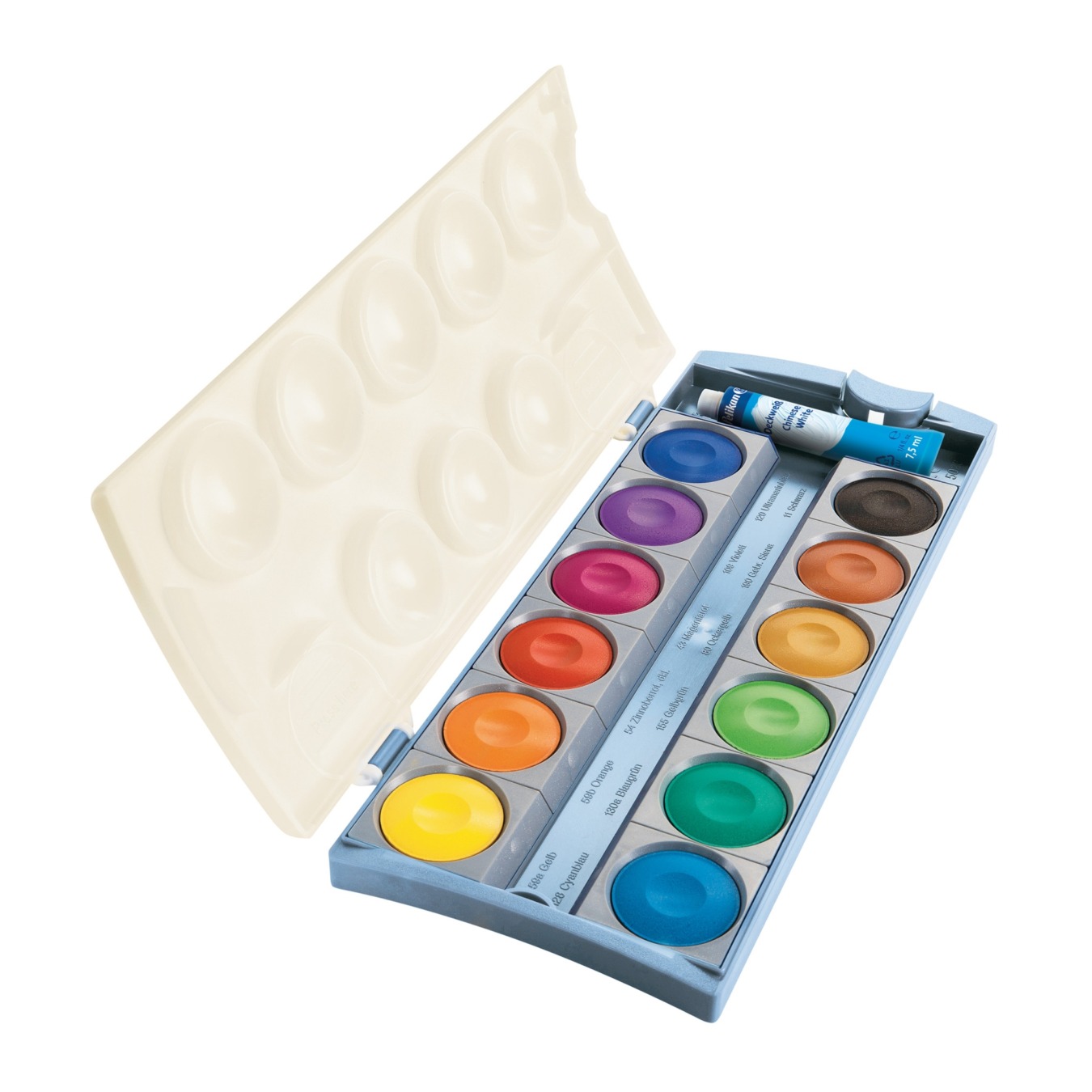 PELIKAN Wasserfarben Tuschkasten + Deckweiß K12er Box Eco