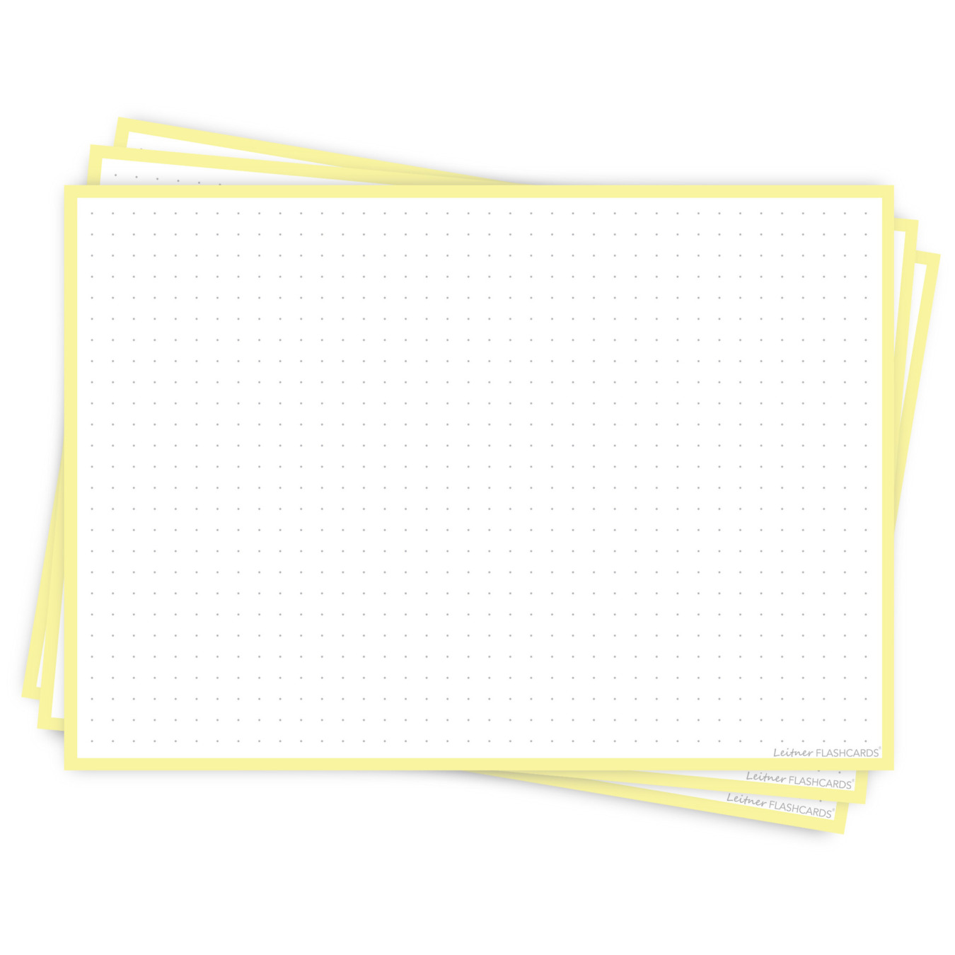 Leitner Flashcards Karteikarten A5 Pastell Gelb Dotted