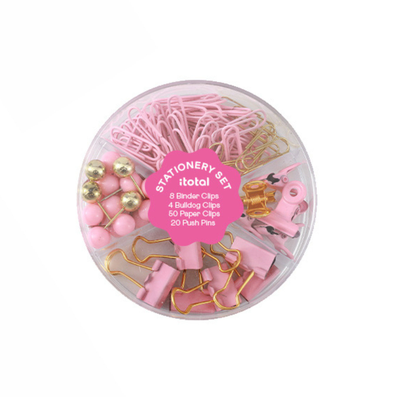 ITOTAL Clips & Klammern 82 Stück Set Rosa