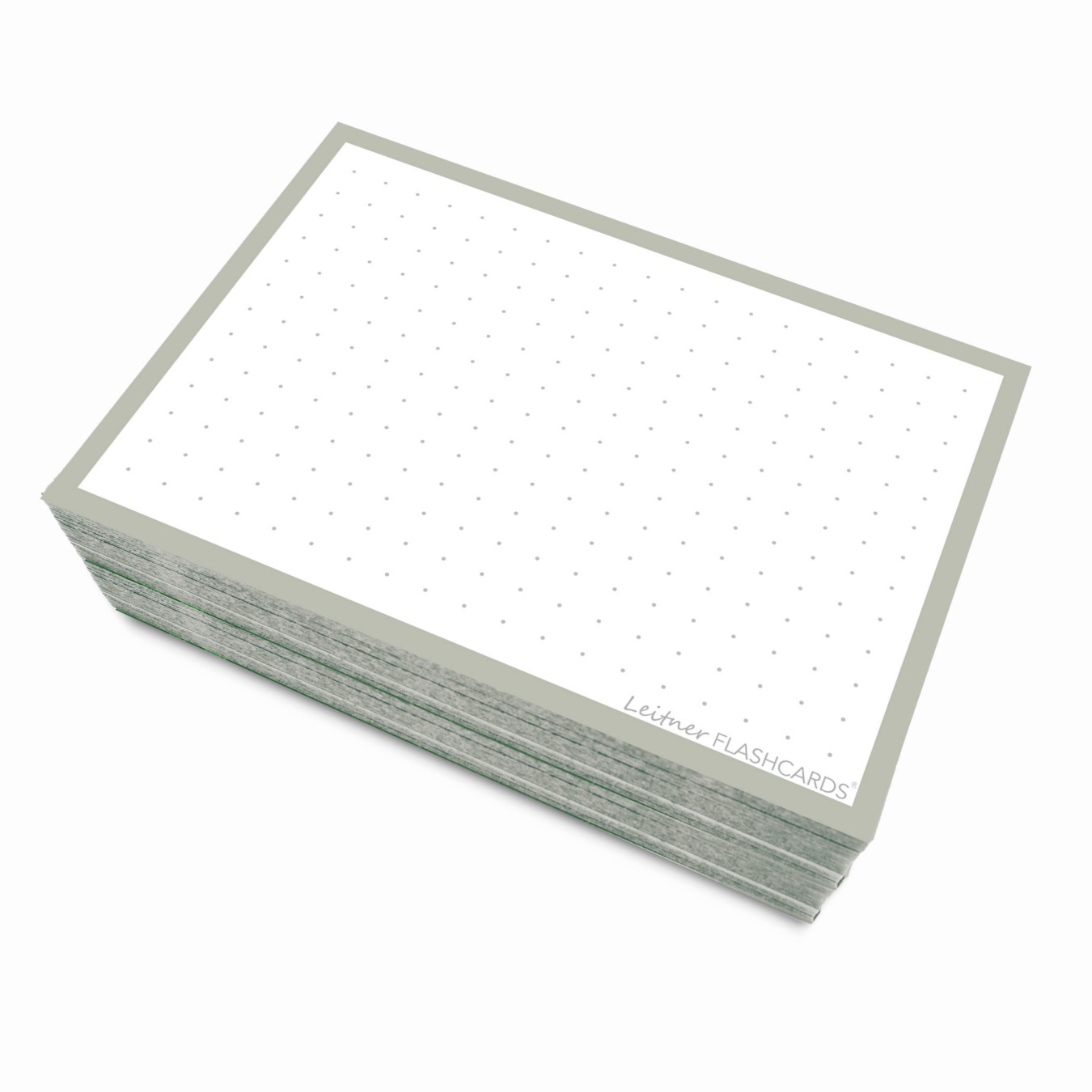 Leitner Flashcards Karteikarten A7 Sanftes Grau Dotted