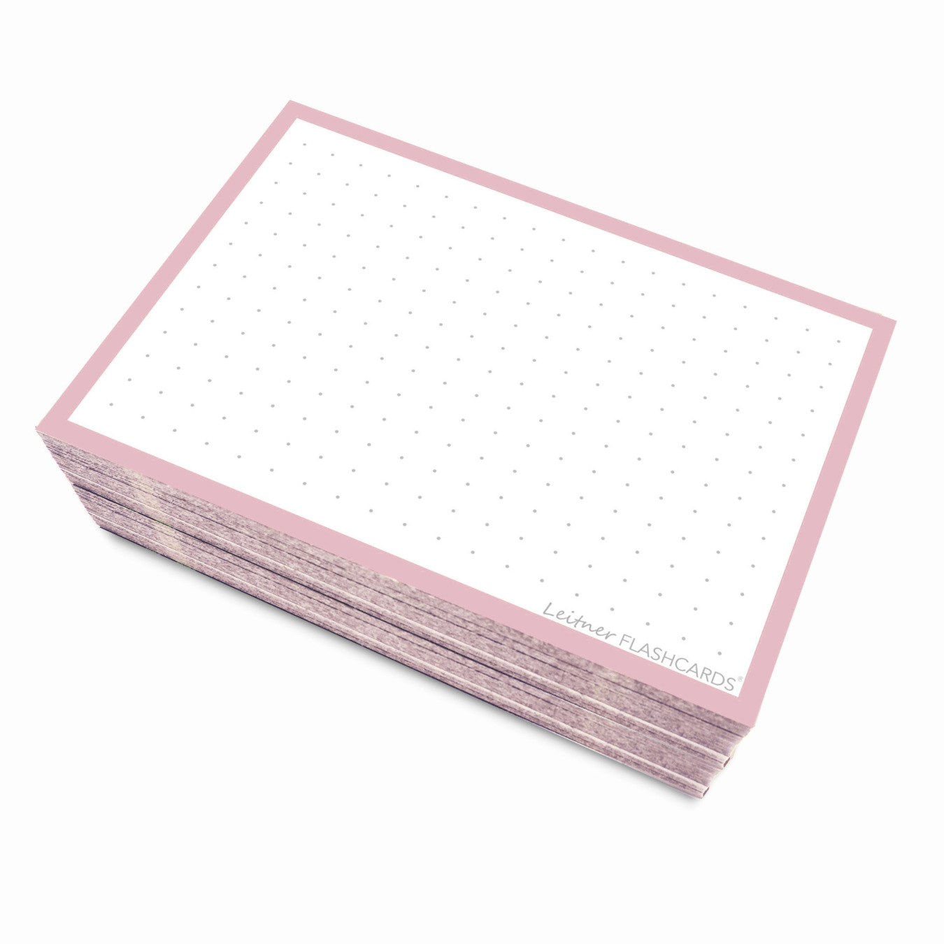 Leitner Flashcards Karteikarten A7 Altrosa Dotted