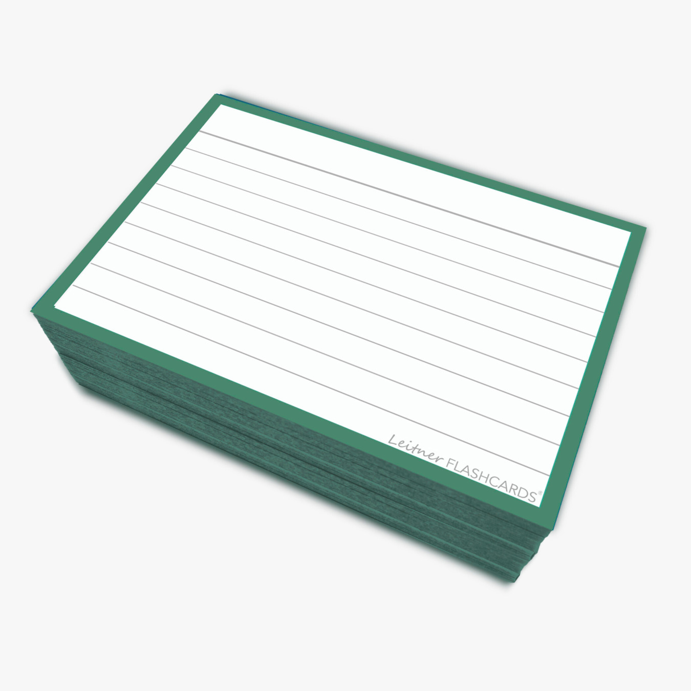 Leitner Flashcards Karteikarten A7 Efeugrün Liniert