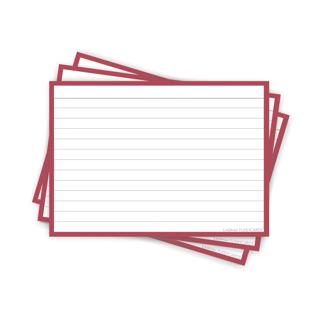 Leitner Flashcards Karteikarten A6 Rostrot Liniert