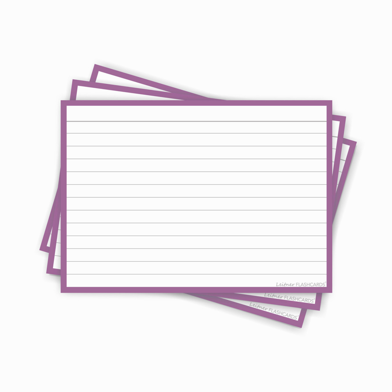 Leitner Flashcards Karteikarten A6 Pflaumenlila Liniert