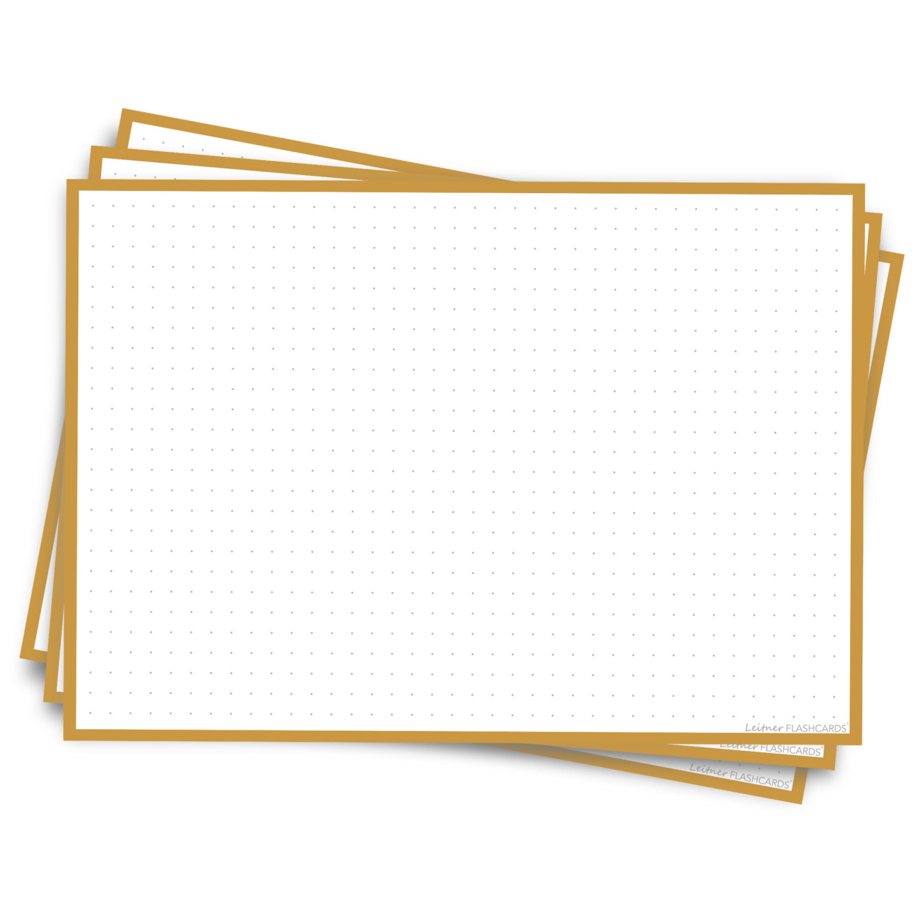 Leitner Flashcards Karteikarten A5 Kurkuma Gelb Dotted