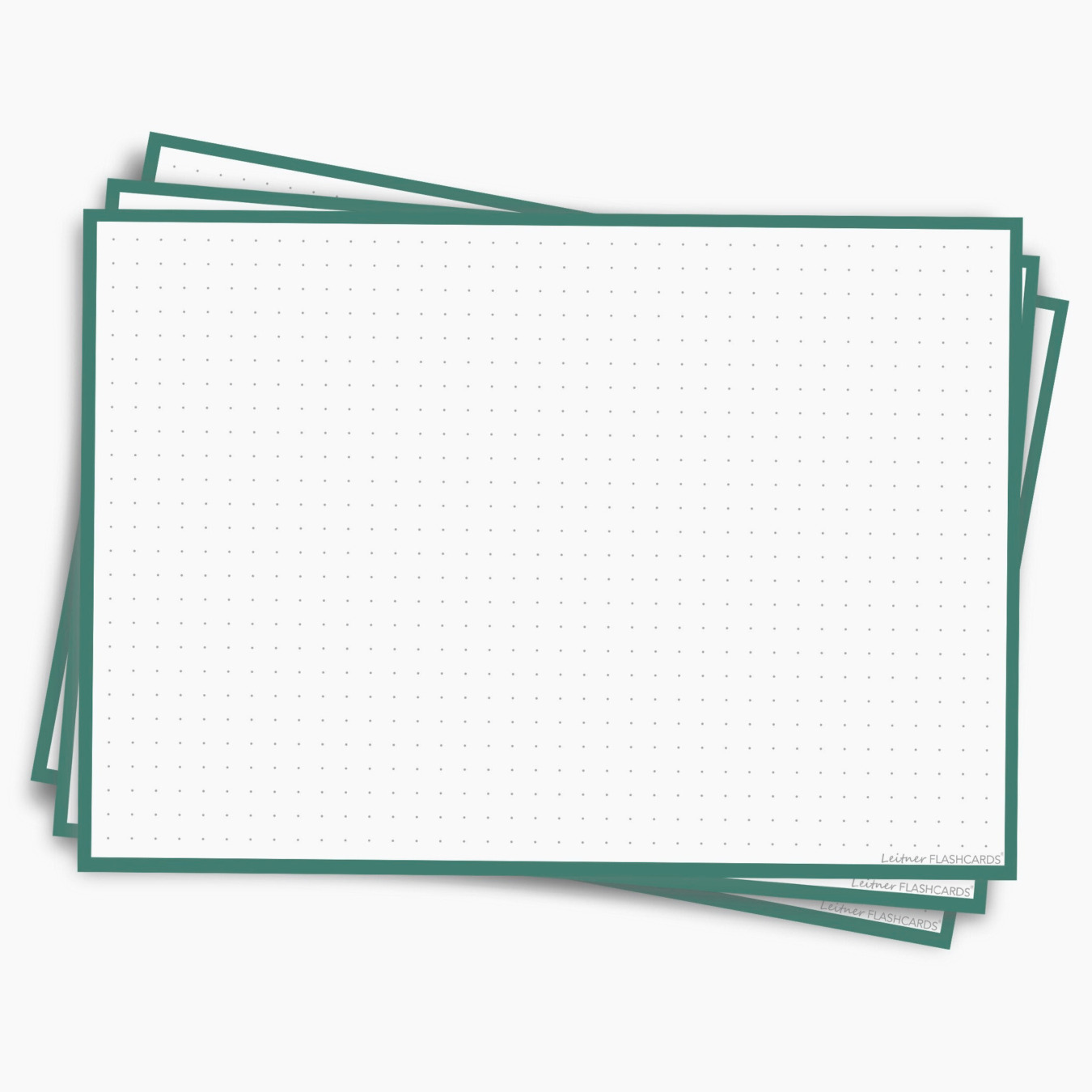 Leitner Flashcards Karteikarten A5 Efeu Grün Dotted