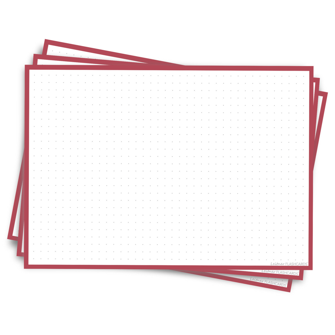 Leitner Flashcards Karteikarten A5 Rostrot Dotted