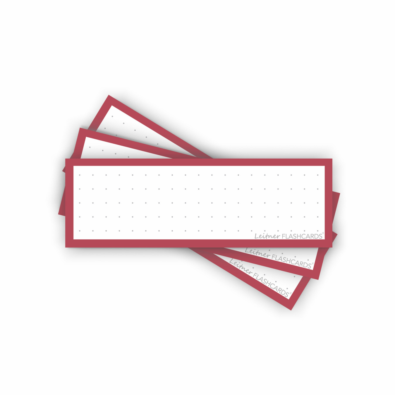 Leitner Flashcards Karteikarten Vokabeln Rostrot Dotted