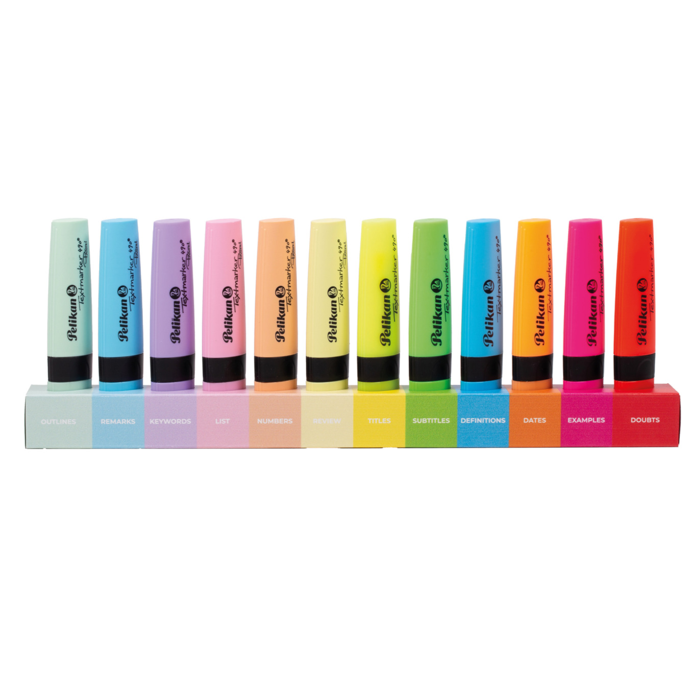 PELIKAN Textmarker 490 Colour Station Tischset 12 Stück