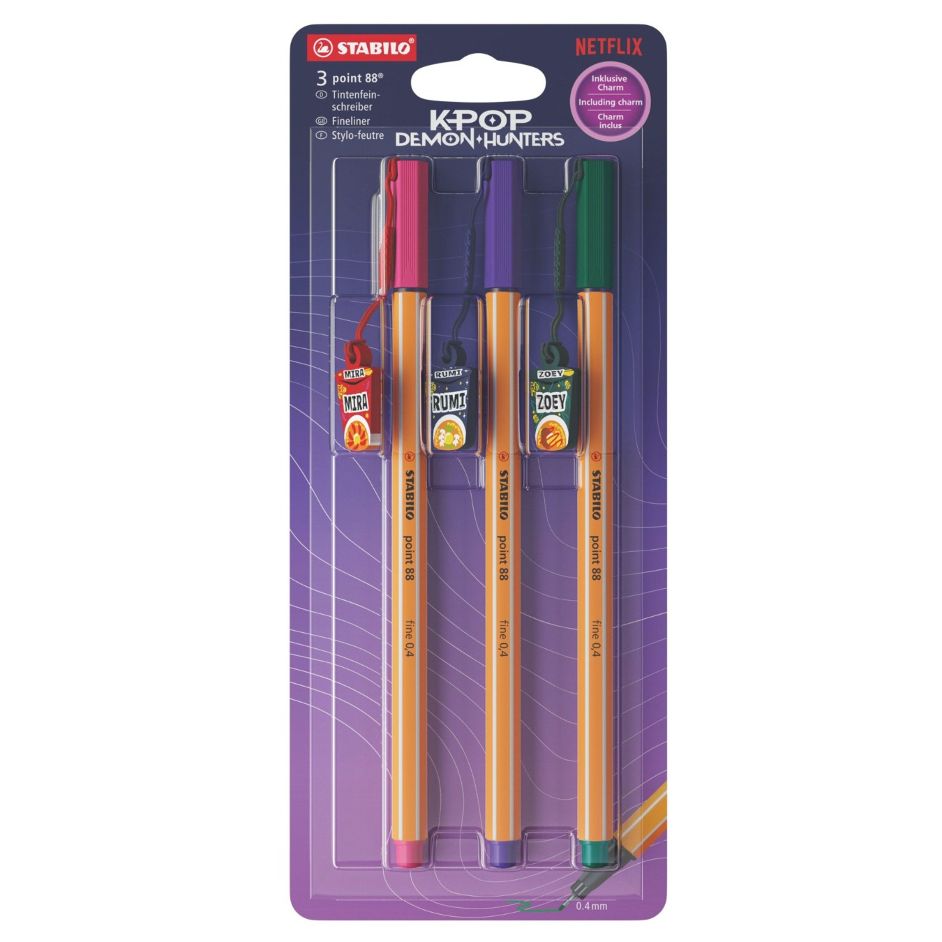 STABILO point 88 Fineliner 3er Set KPop Demon Hunter Edition